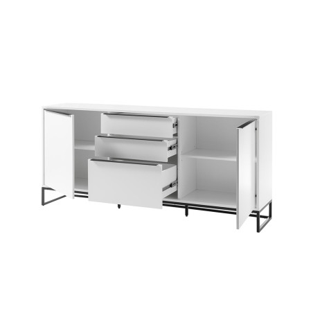 Meuble buffet blanc laqué mat 184 cm