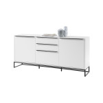 Meuble buffet blanc laqué mat 184 cm