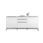 Meuble buffet blanc laqué mat 184 cm