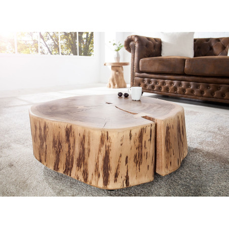 Table de nuit, table d'appoint, table basse / Bois massif Acacia