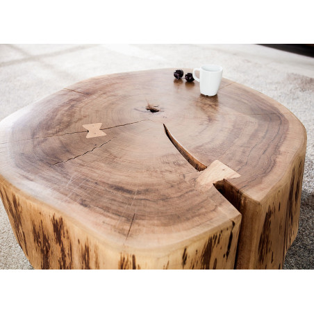 Table de nuit, table d'appoint, table basse / Bois massif Acacia