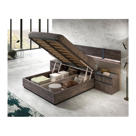 Lit adulte design avec coffre de rangement 160x200