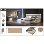 Lit coffre adulte design avec chevet