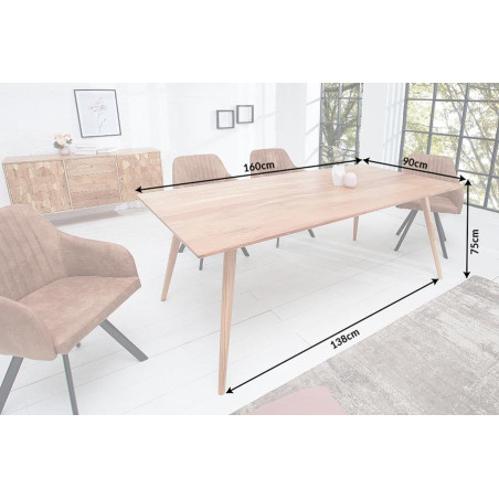 Table de salle à manger bois  design / 160 cm