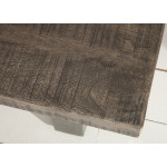 Table basse rectangulaire en bois et pied métal design