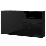 Grand buffet noir - Verre noir 2P 4T