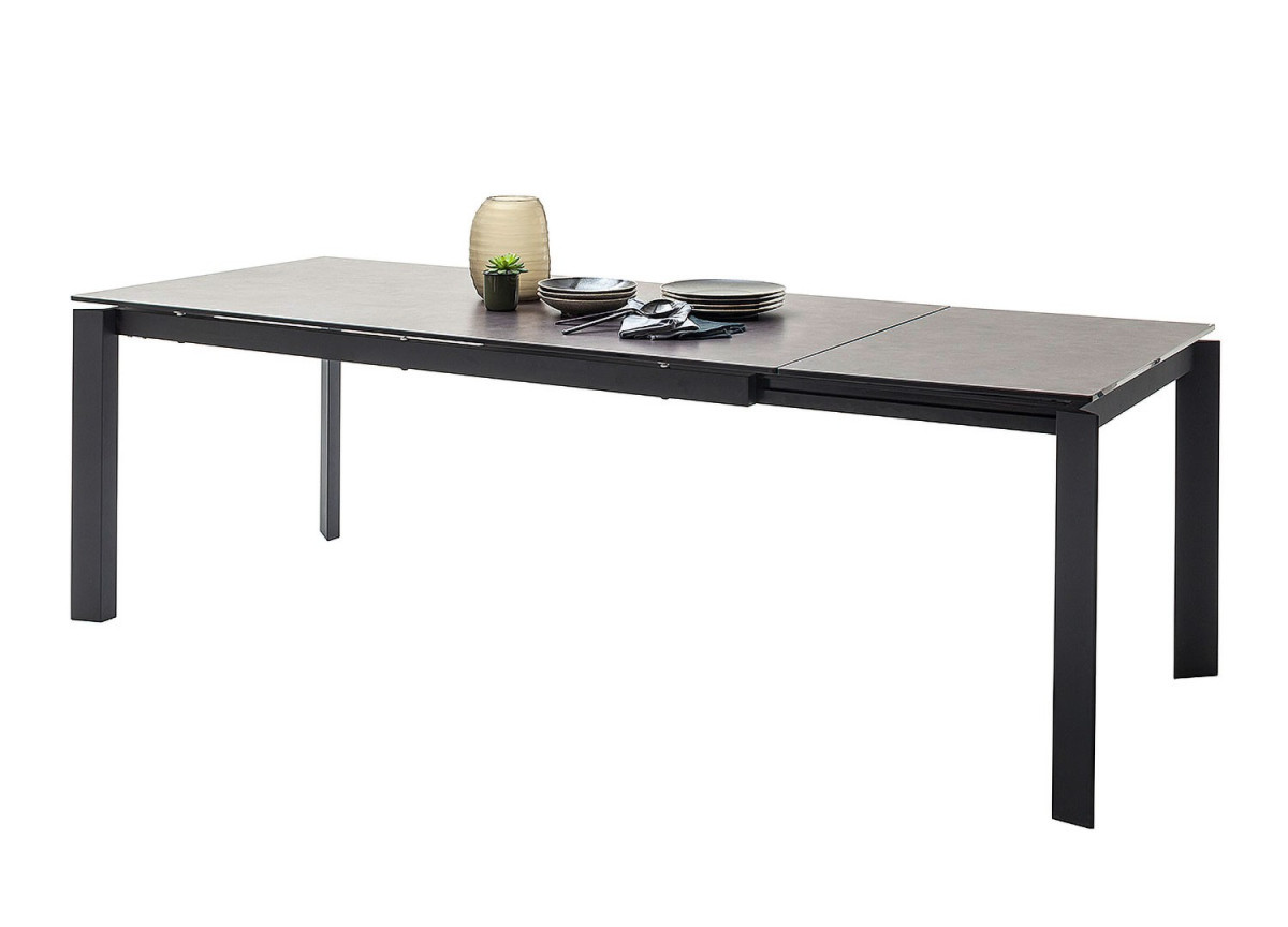 Table rectangulaire 180-240 cm céramique anthracite