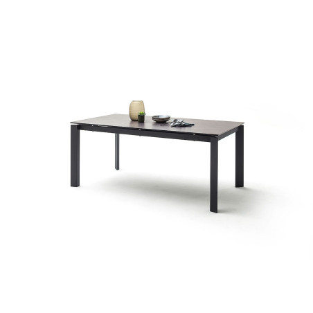 Table rectangulaire 180-240 cm céramique anthracite