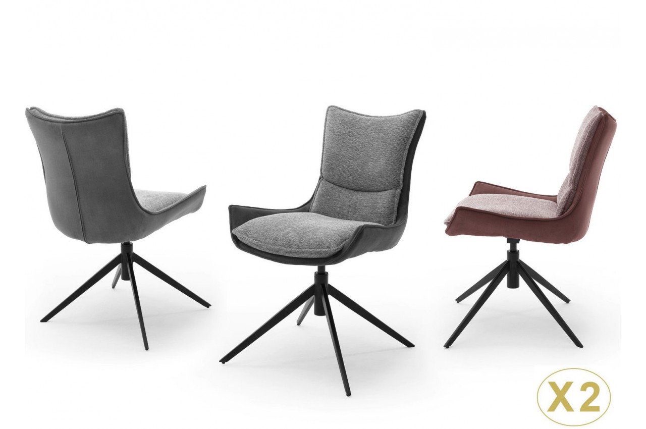 Chaise design - 4 pieds bois - Rotatifs à 360° - Livraison sur la