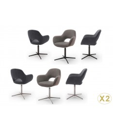 Lot 6 chaises chromé gris DEA - Table/Chaise Capitonné Pas Cher..