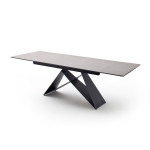 Table céramique extensible 160-240 gris clair