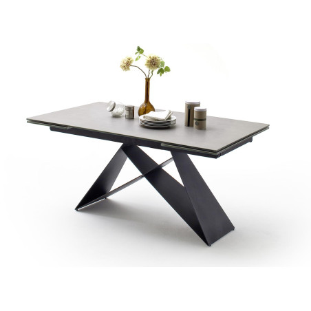 Table céramique extensible 160-240 gris clair