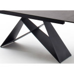 Table céramique déco chêne 160-240 cm