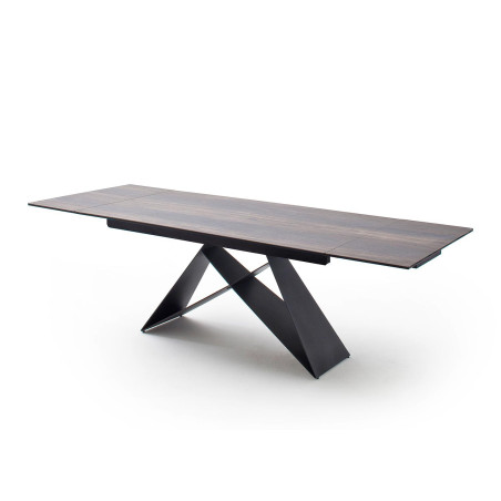 Table céramique déco chêne 160-240 cm