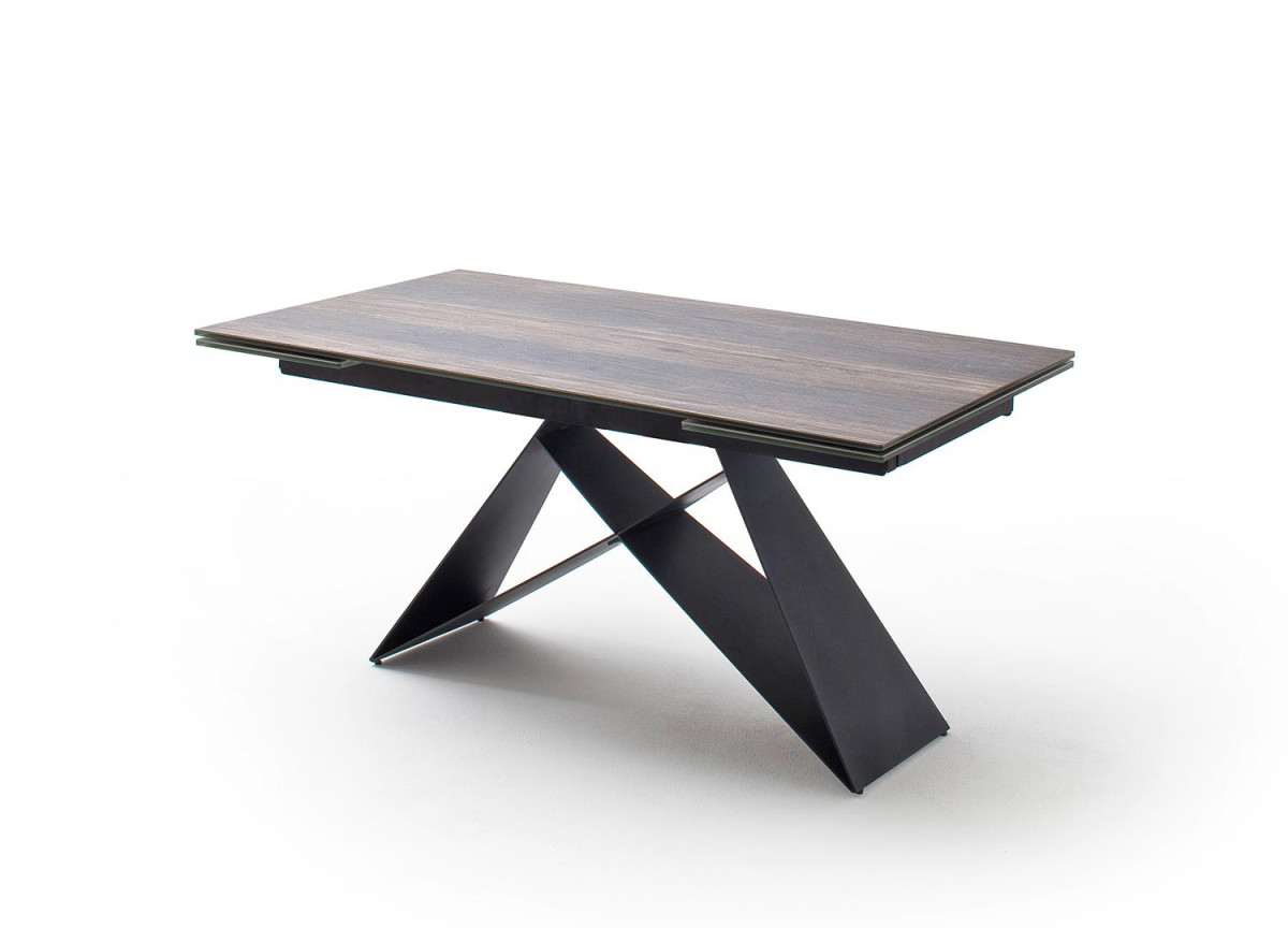 Table céramique déco chêne 160-240 cm