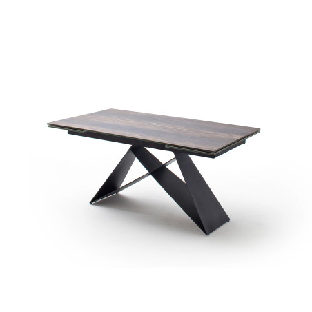 Table céramique déco chêne 160-240 cm