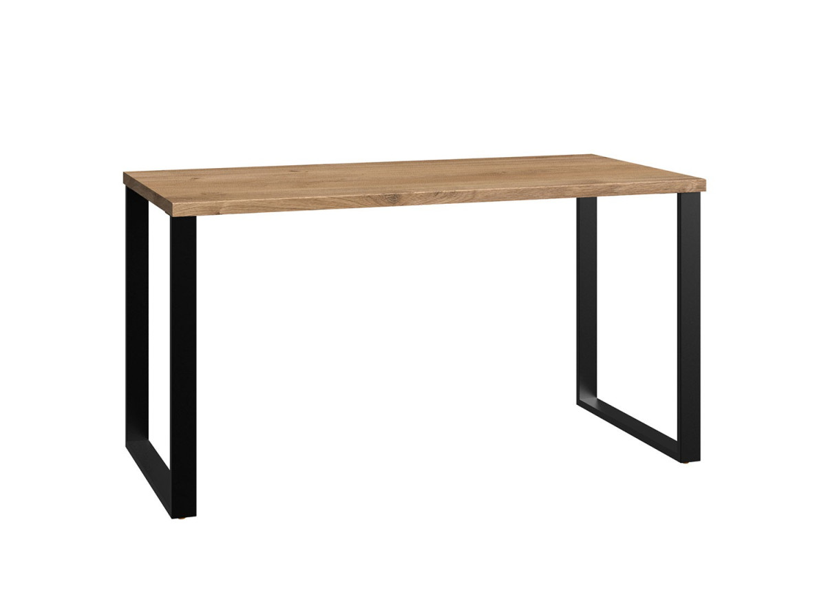 Table de bureau moderne 140 cm - Piétement  en métal noir