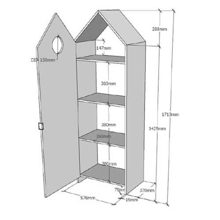 Armoire de chambre enfant style cabanon