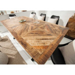 Table en bois de manguier - Pied en X noir