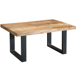 Table basse rectangulaire en bois de Manguier