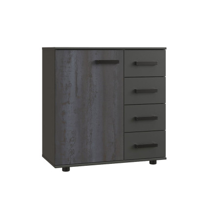 Commode moderne 4 tiroirs - 1 Porte