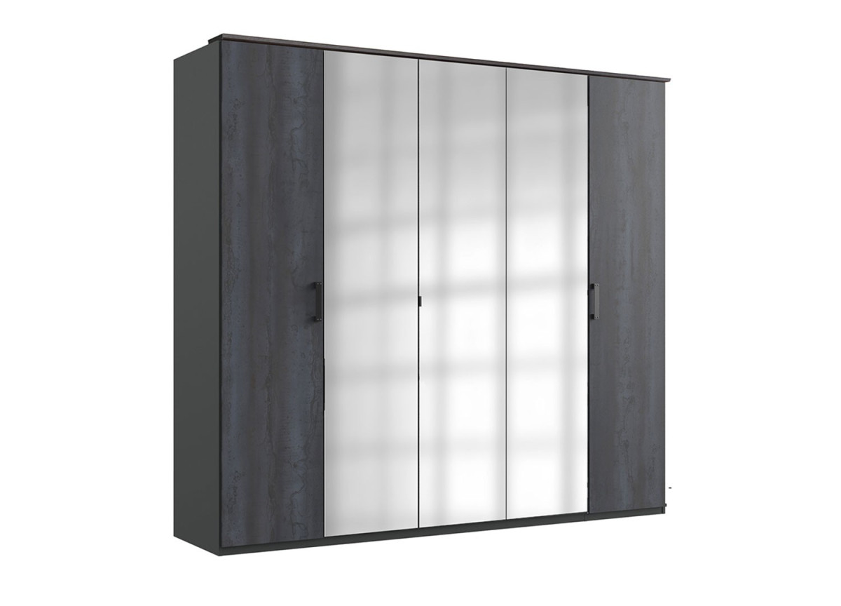 Armoire miroir dressing 5 portes