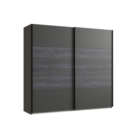 Armoire miroir coulissantes 2 portes / Lit  et chevets