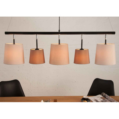 Suspension luminaire 5 abat-jours