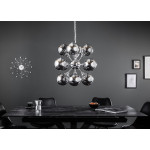 Luminaire contemporain 12 boules d'argents