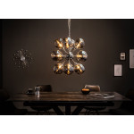 Luminaire contemporain 12 boules d'argents