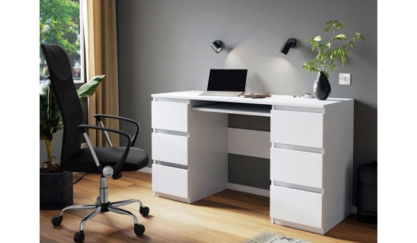 MALM Bureau avec tablette coulissante - blanc - IKEA