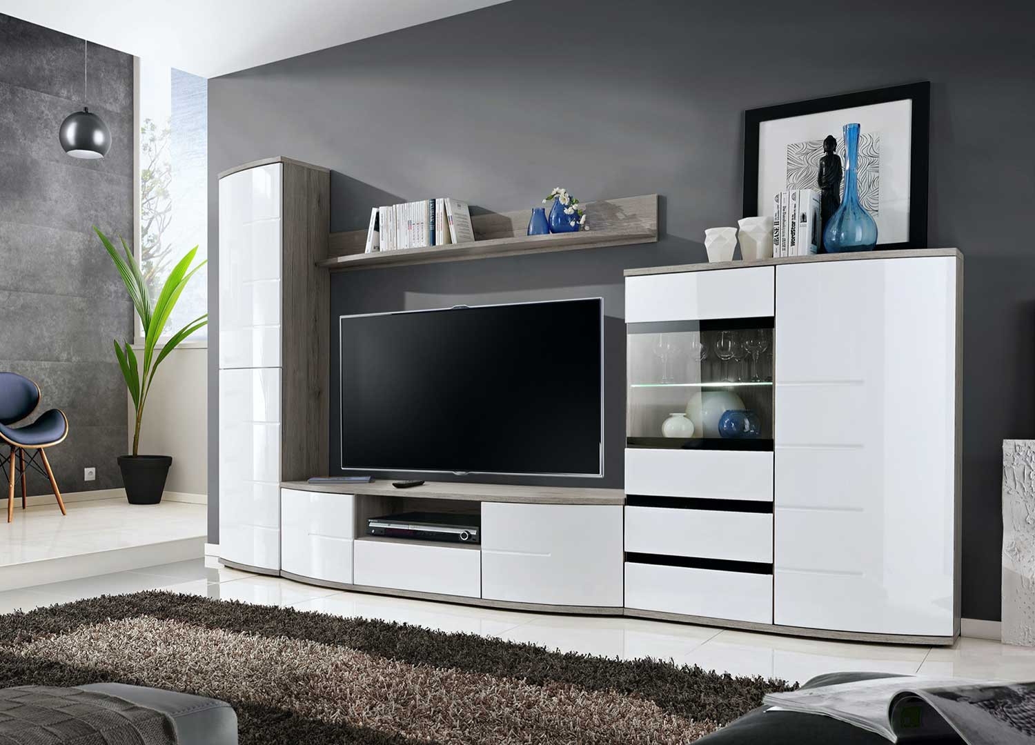 Une sélection de meubles TV LED blancs pour votre salon – Blog BUT