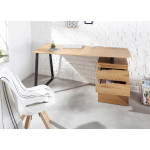 Bureau design 160 cm avec caisson 3 tiroirs