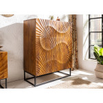 Buffet haut design en bois massif - 2 portes