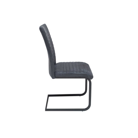 Chaise microfibre grise et noir