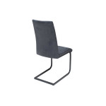 Chaise microfibre grise et noir