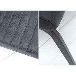 Chaise microfibre grise et noir