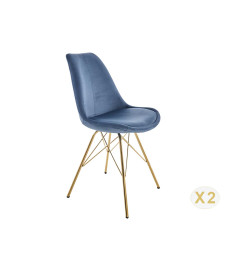Chaise design KAT, assise coque plastique couleur, piétement conique acier  peint ou chromé brillant.