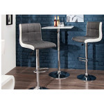 Chaise de bar design blanche et grise