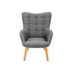 Fauteuil Scandinave design tissu gris