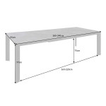 Table céramique extensible 180-240 cm