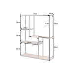 Meuble étagère murale en bois et métal