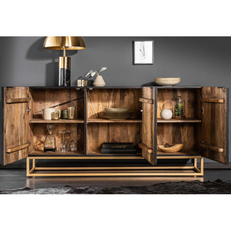 Buffet contemporain en bois massif - 3 portes