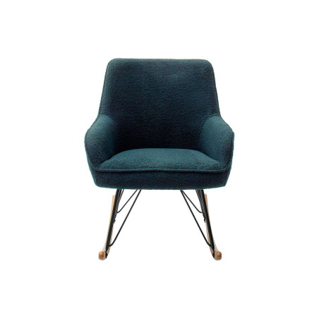 Fauteuil à bascule en tissu vert