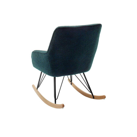 Fauteuil à bascule en tissu vert