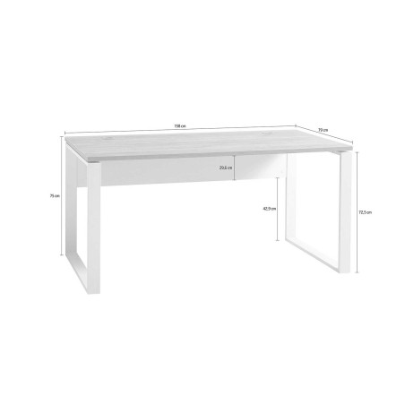 Table de bureau blanc et bois