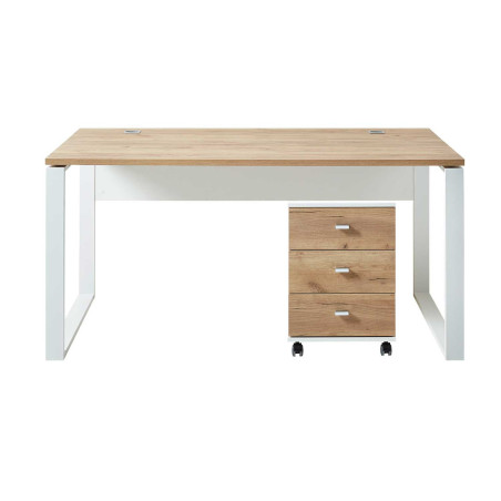 Table de bureau blanc et bois