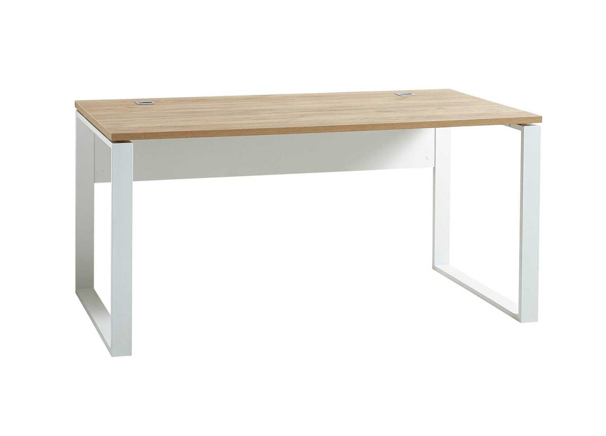 Table de bureau blanc et bois