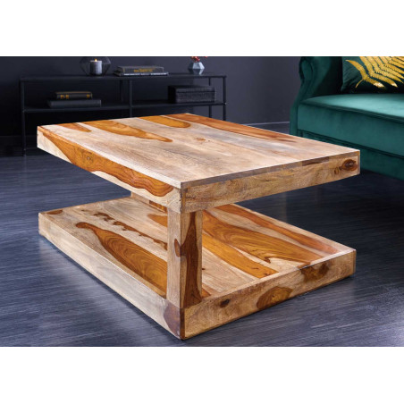 Table basse massive en bois de Sesham