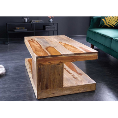 Table basse massive en bois de Sesham